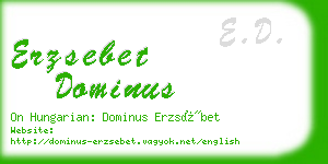 erzsebet dominus business card